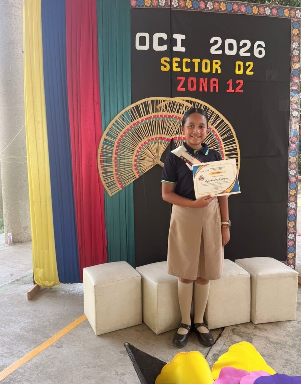 Alumna reconocida en la Olimpiada del Conocimiento